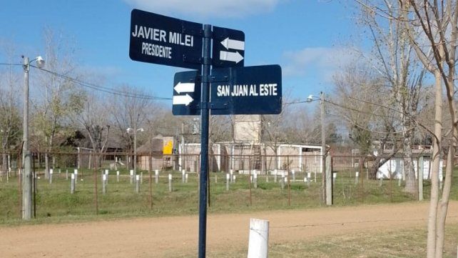 Vecinos de una zona de Gualeguaychú rebautizaron una calle poniendo en el nomenclador el nombre de Javier Milei Presidente