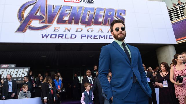 Chris Evans. El actor que da vida al Capitán América posa en la premiere.&nbsp;