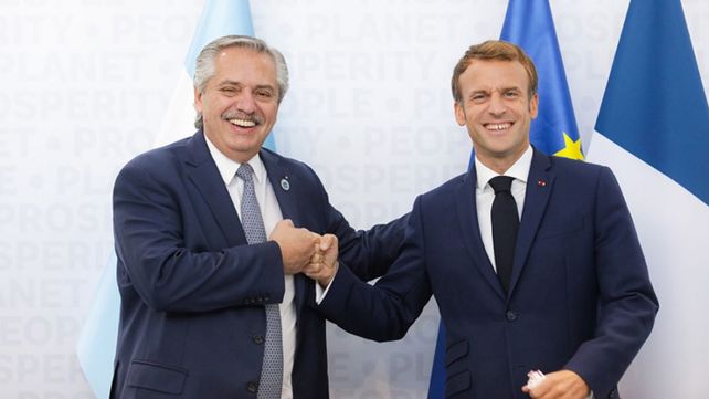 Alberto Fernández llegó a Francia para reunirse con Emanuel Macrón&nbsp;
