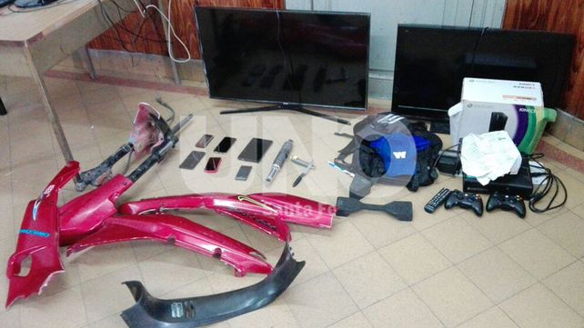 Detuvieron a tres ladrones y secuestraron electrodomésticos