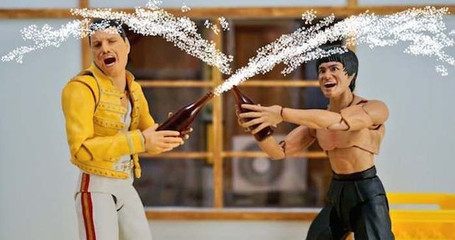 Los muñecos de Freddy Mercury y Bruce Lee divierten a los usuarios de las redes sociales.&nbsp;
