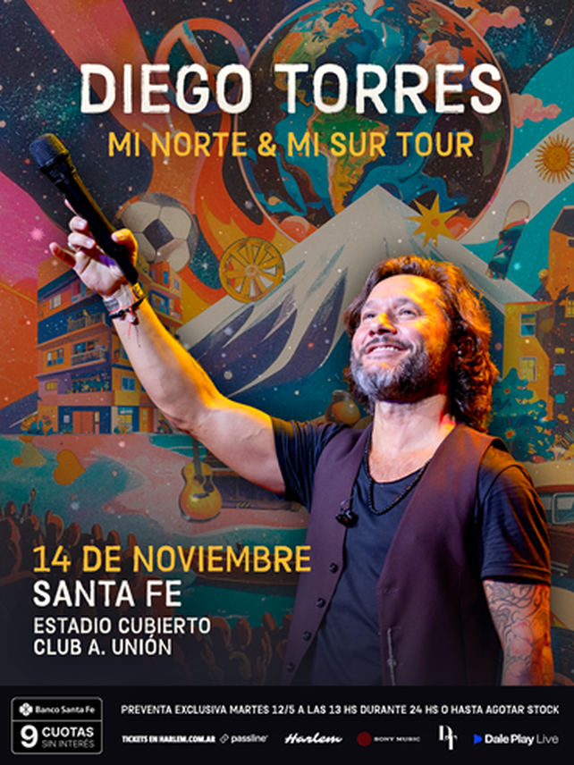 Diego Torres llega a Santa Fe con Mi Norte & Mi Sur Tour
