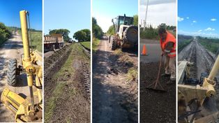 Realizan trabajos de limpieza y conservación en caminos 