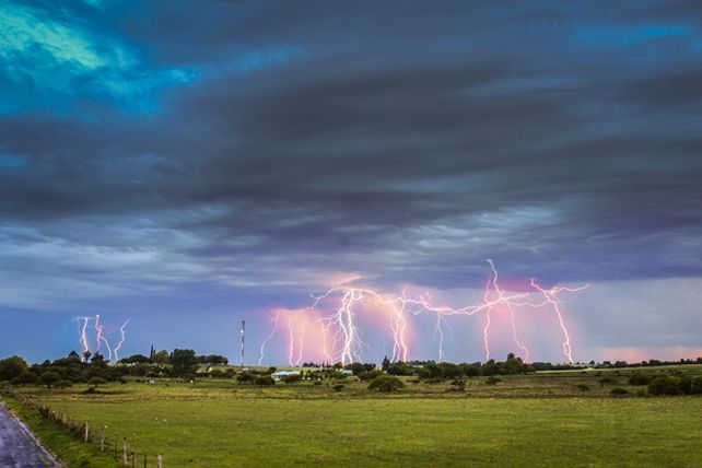 tormenta de cielo verde