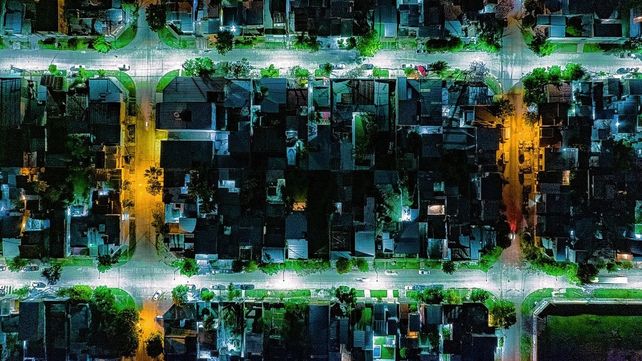 Trabajos de iluminación en la ciudad de Santa Fe