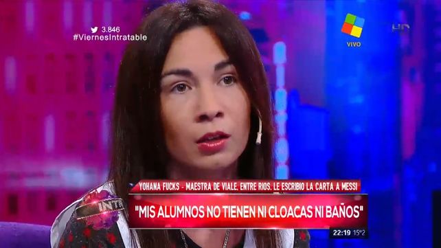 Yohana Fucks en Intratable. Describió el trabajo de los docentes en las zonas más vulnerables en Entre Ríos.