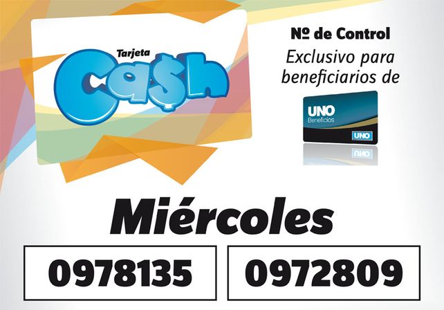Estos son los números de la tarjeta CASH de la semana del 22 al 26 de junio