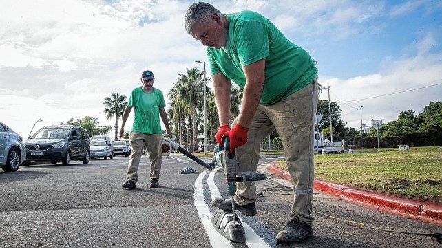 Paraná: comenzó la reubicación de la ciclovía en la costanera.