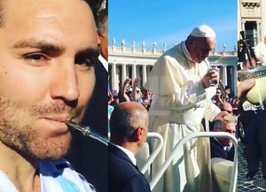 Lo hizo de nuevo: un santafesino le cebó otro mate al papa Francisco