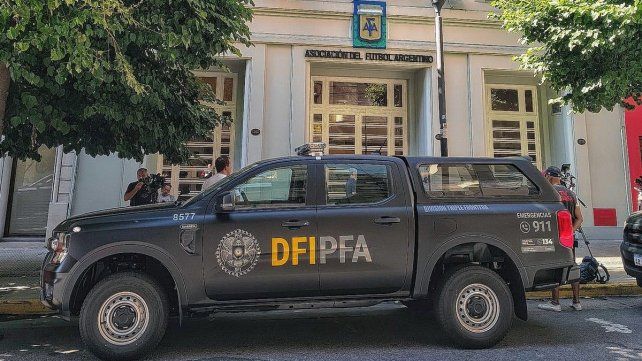 Los allanamientos en la sede de AFA en la ciudad de Buenos Aires.