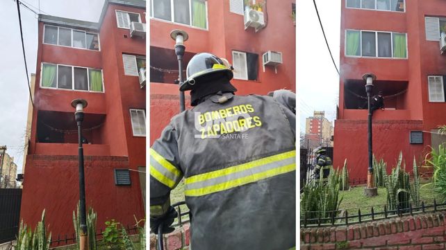 Principio de incendio: un cortocircuito en un televisor provocó un incendio en un departamento del barrio Las Flores.