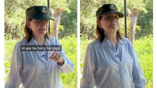 El cruce de Patricia Bullrich con el padre de un gendarme ocurrió en Salta, donde fue a supervisar el inicio de la construcción del alambrado en la frontera con Bolivia. La ministra le prometió un plan Procrear.