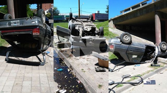 Perdió el control del vehículo y cayó desde un puente de la avenida de la Constitución