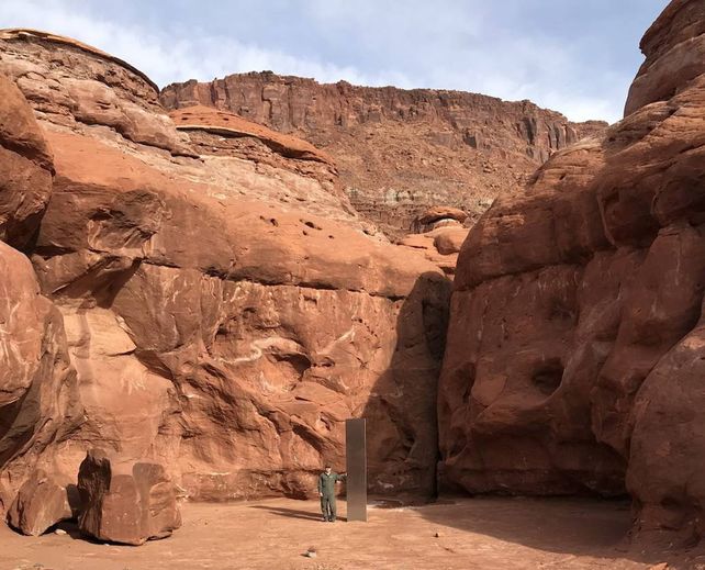 La pieza de metal encontrada en Utah.