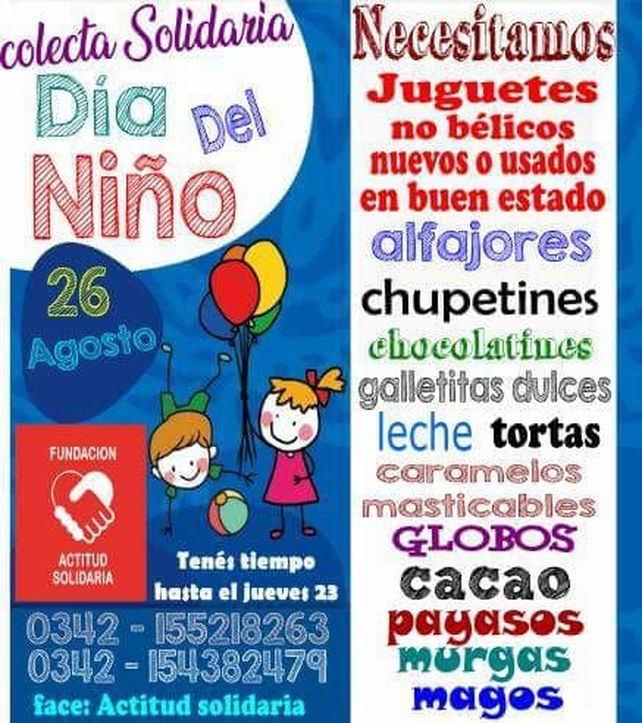 Piden juguetes para que los niños de la Com-Caia festejen el Día del Niño