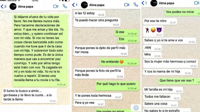 Aparecieron chats en los que el Polaco dice que extraña y ama a Valeria Aquino