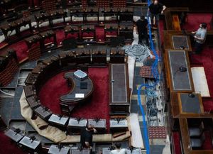 Comenzaron las obras en el recinto de la Cámara de Diputados
