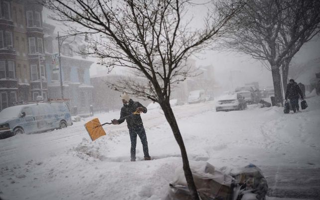 Imágenes de la histórica nevada en Nueva York