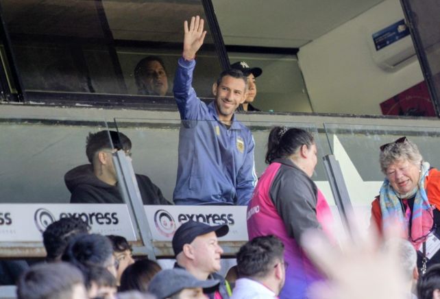 Maxi Rodríguez estuvo presente en el Coloso.