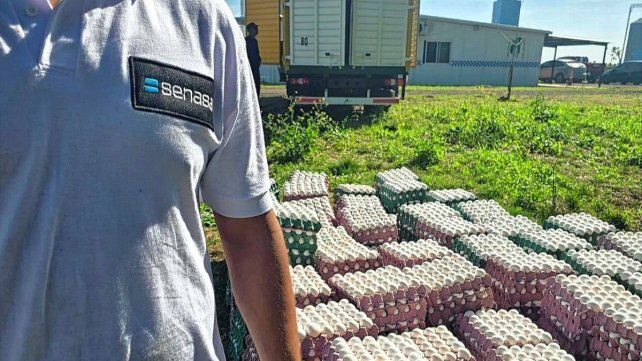 Los huevos tenían como destino Concordia.