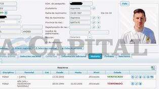 El documento que avala a Newells.