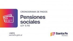 Cronograma de las pensiones sociales de la provincia de Santa Fe