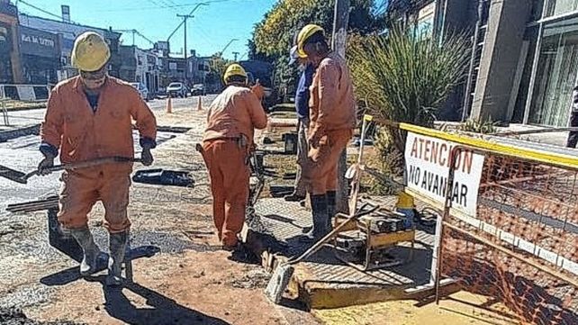 Trabajos de bacheo en la ciudad de Santa Fe