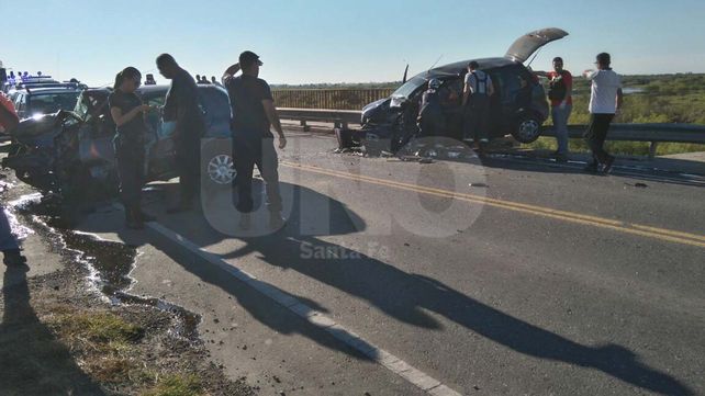 Un choque frontal entre dos autos dejó  una víctima fatal sobre la ruta 70