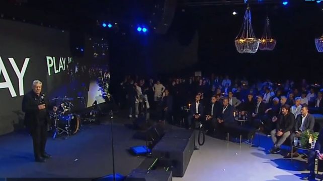 Chiqui Tapia habló en el lanzamiento de LPF Play ante una buena cantidad de dirigentes.&nbsp;