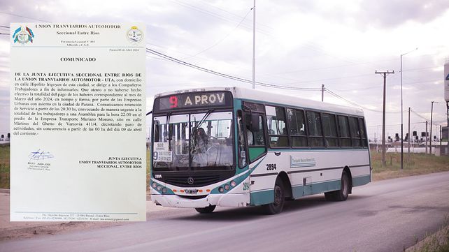 UTA: el servicio urbano de pasajeros parado desde el martes