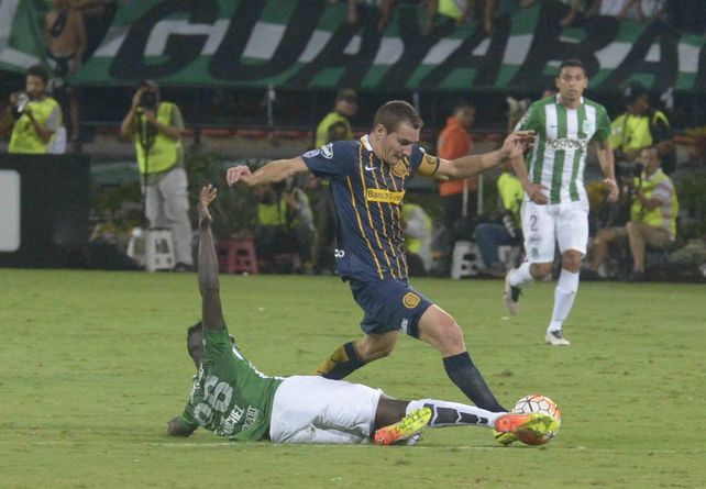 Libertadores 2016. Marco Ruben en acción ante Atlético Nacional de Medellín.