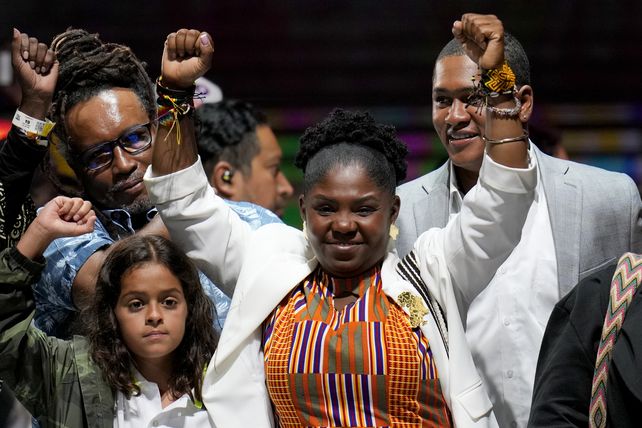 Francia Márquez en los festejos por el triunfo presidencial, Bogotá 2022.