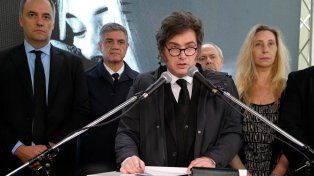 Milei encabezó el acto por el atentado contra la Embajada de Israel