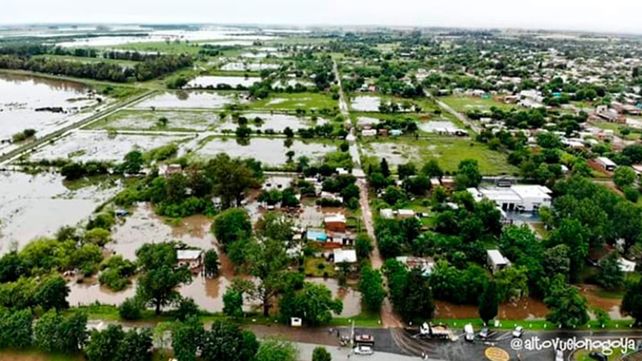 Así está Nogoyá tras las lluvias torrenciales