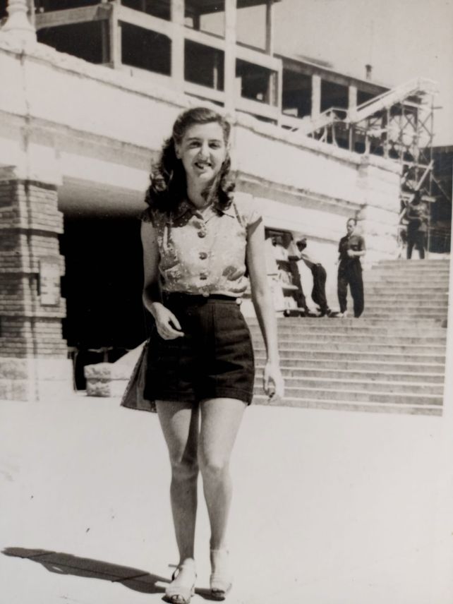 Isolda Baraldi en su juventud.