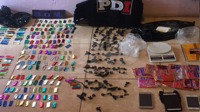 Secuestro. Los estupefacientes que encontraron los pesquisas.&nbsp;