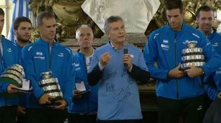 Macri recibió en la Casa Rosada al equipo argentino que se coronó campeón de la Copa Davis