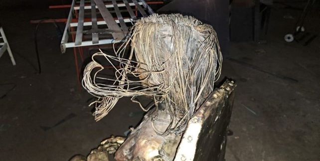 Vandalizaron la estatua de Mirtha Legrand en Villa Cañás.&nbsp;
