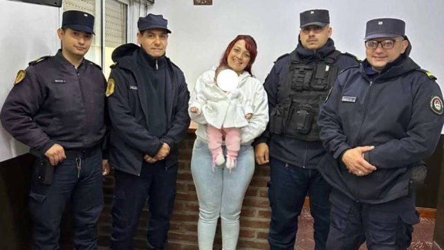 Policías salvaron la vida de una bebé en Concordia