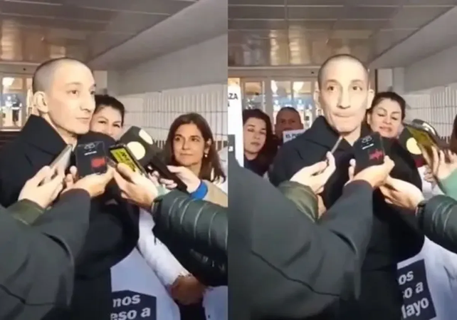 Juan Minujín visitó el Hospital Garrahan y mostró su apoyo por la lucha. En estos momentos