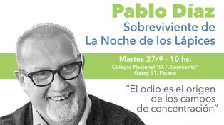 Díaz es uno de los sobrevivientes del operativo planificado por genocidas que se conoce como la Noche de los Lápices