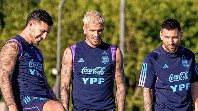 Argentina practicó en el predio de Ezeiza.
