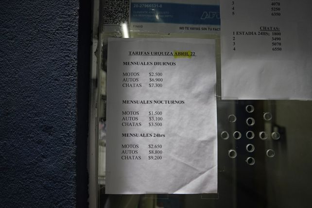 La tablita. En la zona de Urquiza al 1.100 ya rigen las actuales tarifas.