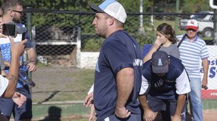 Bruno Motroni el catcher de la Selección Argentina.&nbsp;