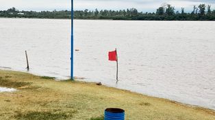 Playas inhabilitadas por repunte del río Uruguay