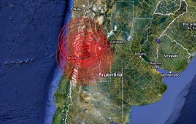 El movimiento telúrico se originó a las 7.49 de esta mañana a 33 kilómetros de profundidad.