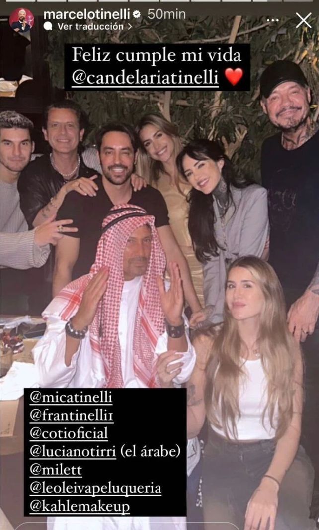 En el íntimo festejo de Cande Tinelli
