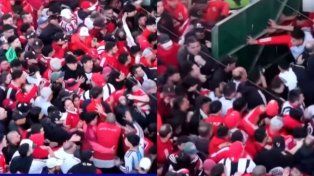 Caos e incidentes en el ingreso de los hinchas de River al estadio de Sarmiento de Junín