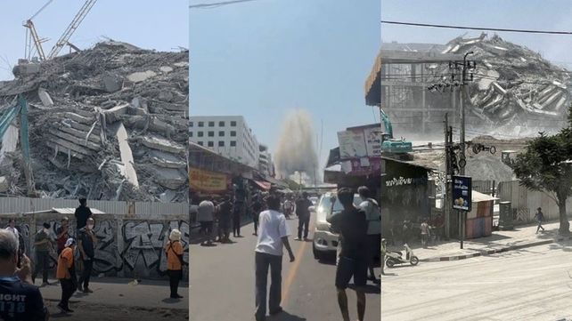 Un terremoto en Myanmar provocó el derrumbe de varios edificios y destrozos en Bangkok Un terremoto en Myanmar provocó el derrumbe de varios edificios y destrozos en Bangkok