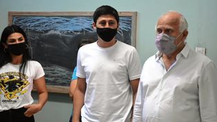 El concejal Paco Garibaldi junto al presidente de la Cámara de Diputados de Santa Fe, Miguel Lifschitz
